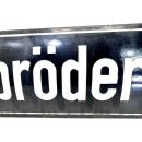 Altes Emaille Straßenschild Imbröderstraße Emailleschild Schwarz #7625