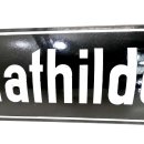 Altes Emaille Straßenschild Mathildenstraße Emailleschild Schwarz #7626