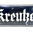 Altes Emaille Straßenschild Konradin-Kreutzer-Straße Emailleschild Schwarz #7633