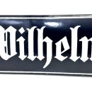 Altes Emaille Straßenschild Wilhelm-Blos-Straße Emailleschild Schwarz #7634