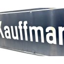 Altes Emaille Straßenschild Ernst-Kauffmann-Straße Emailleschild Schwarz #7648