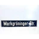 Altes Emaille Straßenschild Markgröninger...