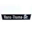 Altes Emaille Straßenschild Hans-Thoma-Straße...