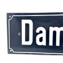 Altes Emaille Straßenschild Damaschkestraße...