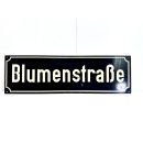 Altes Emaille Straßenschild Blumenstraße...