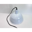 Alte Fabriklampe Weiß Emaille Lampe Industrielampe Industrial Vintage #7715