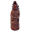 Antike Holzfigur Statue Gottheit China Guanyin Schnitzerei Asiatika #7736