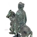 Alte Metallguss wie Bronzefigur Reiter Karl der Große Skulptur Statue #7739