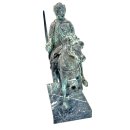 Alte Metallguss wie Bronzefigur Reiter Karl der Große Skulptur Statue #7739