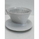 Vintage Melitta Porzellan Kaffeefilter No 100 3 Loch Filtertütenhalter #7954