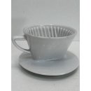 Vintage Melitta Porzellan Kaffeefilter No 100 3 Loch Filtertütenhalter #7954