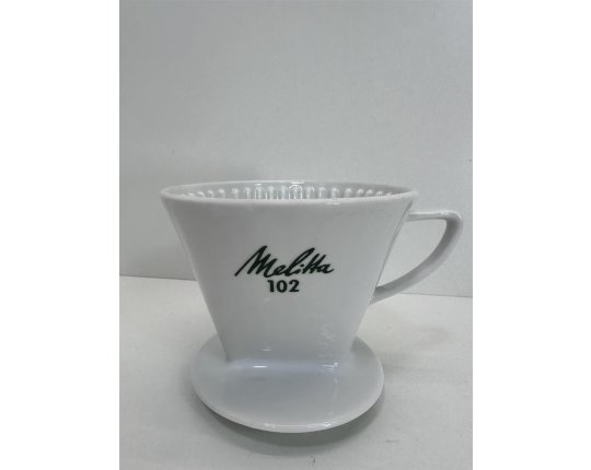 Vintage Melitta Porzellan Kaffeefilter No 102 3 Loch Filtertütenhalter #7960