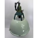 Alte Fabriklampe Emaille Lampe Mint Industrielampe Industrial Vintage Loft #8988
