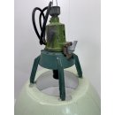 Alte Fabriklampe Emaille Lampe Mint Industrielampe Industrial Vintage Loft #8988
