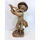 Alte Holzfigur Flötenspieler Skulptur Schnitzerei...