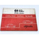 Alfa Romeo Alfetta GT GTV Ersatzteilkatalog Handbuch Catalogo Ricambi 1977