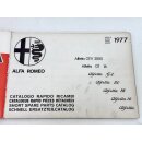 Alfa Romeo Alfetta GT GTV Ersatzteilkatalog Handbuch Catalogo Ricambi 1977