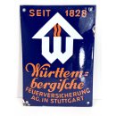 Altes Emailleschild Württembergische...