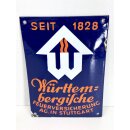 Altes Emailleschild Württembergische...