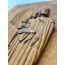Antik Holzarbeit Schnitzerei Jesus Paneel Wandrelief Handarbeit Kunst #9300