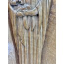 Antik Holzarbeit Schnitzerei Jesus Paneel Wandrelief Handarbeit Kunst #9300