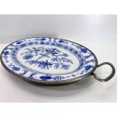 Antik Porzellan Servierplatte GBN Gebrüder Bing Teller Warmhalteplatte #9310