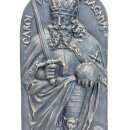 Vintage Gussplatte Gusseisen Relief Gussbild Carolus Magnus Karl der Große #9335
