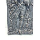 Vintage Gussplatte Gusseisen Relief Gussbild Carolus Magnus Karl der Große #9335