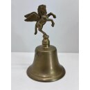 Vintage Messing Glocke Tischglocke Pegasus Pferd...