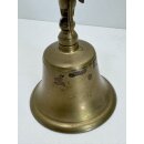 Vintage Messing Glocke Tischglocke Pegasus Pferd Handglocke Deko Shabby #9351