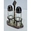 Reed & Barton Set Salzstreuer Pfefferstreuer Metall versilbert Vintage #9353