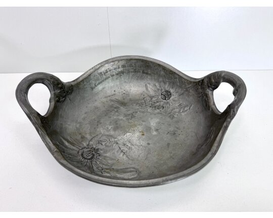 Antik Zinn Schale Obstkorb Brotkorb Kayser Dt. Pomologen Verein 1903 #9365