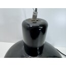 Alte Fabriklampe Emaille Lampe Schwarz Industrielampe Industrial Vintage #9391