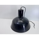 Alte Fabriklampe Emaille Lampe Schwarz Industrielampe Industrial Vintage #9391