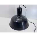 Alte Fabriklampe Emaille Lampe Schwarz Industrielampe Industrial Vintage #9391