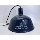 Alte Fabriklampe Emaille Lampe Indigo Industrielampe...