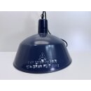 Alte Fabriklampe Emaille Lampe Indigo Industrielampe...