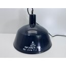 Alte Fabriklampe Emaille Lampe Indigo Industrielampe...