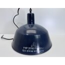 Alte Fabriklampe Emaille Lampe Indigo Industrielampe...