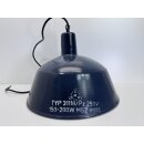 Alte Fabriklampe Emaille Lampe Indigo Industrielampe...