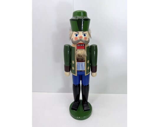 Vintage Nussknacker Erzgebirge Holzmännchen DDR Volkskunst Holz Figur #9406