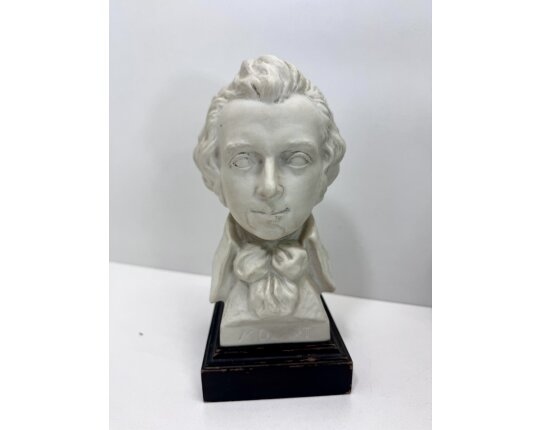 Porzellan Büste Mozart Goebel Bisquitporzellan Figur Skulptur Statue Kunst #9418
