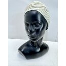 Gips Guss Büste Frauenkopf Mädchen Turban Figur...