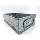 Vintage Industrie Design Stapelkiste Lagerbox Metall Blech Werkzeug Kiste #9441