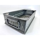 Vintage Industrie Design Stapelkiste Lagerbox Metall Blech Werkzeug Kiste #9441