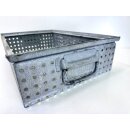 Vintage Industrie Design Stapelkiste Lagerbox Metall Blech Werkzeug Kiste #9442