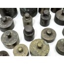 Konvolut Antik Messing Gewichte Apotheker Waage Vintage gepunzt 8,7kg #9446