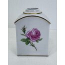 Meissen Porzellan Teedose Dekor Rosa Rose Dose...
