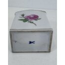 Meissen Porzellan Teedose Dekor Rosa Rose Dose Aufbewahrungsdose #9483