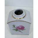 Meissen Porzellan Teedose Dekor Rosa Rose Dose Aufbewahrungsdose #9483